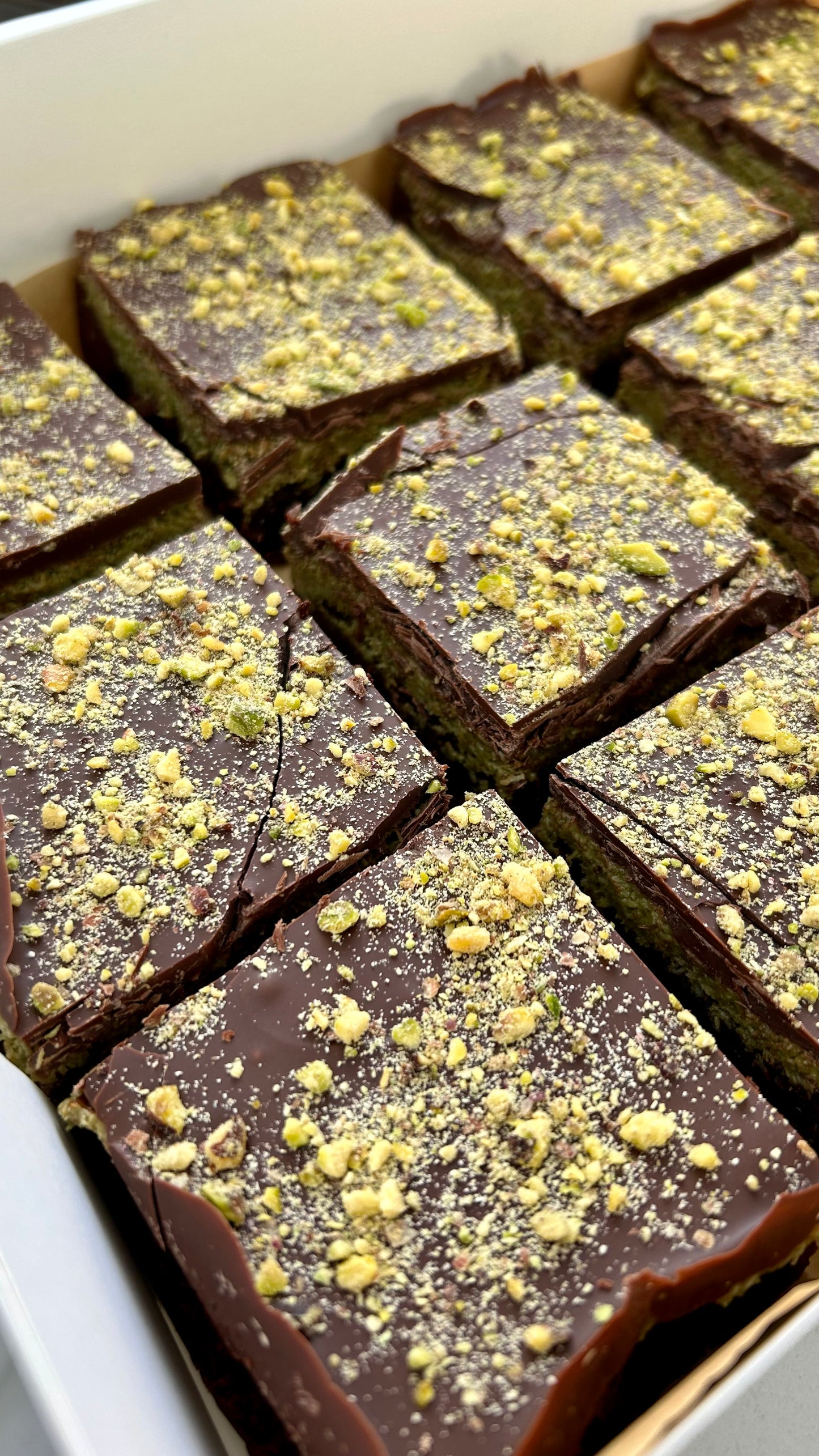 Pistachio Kunafeh Brownies