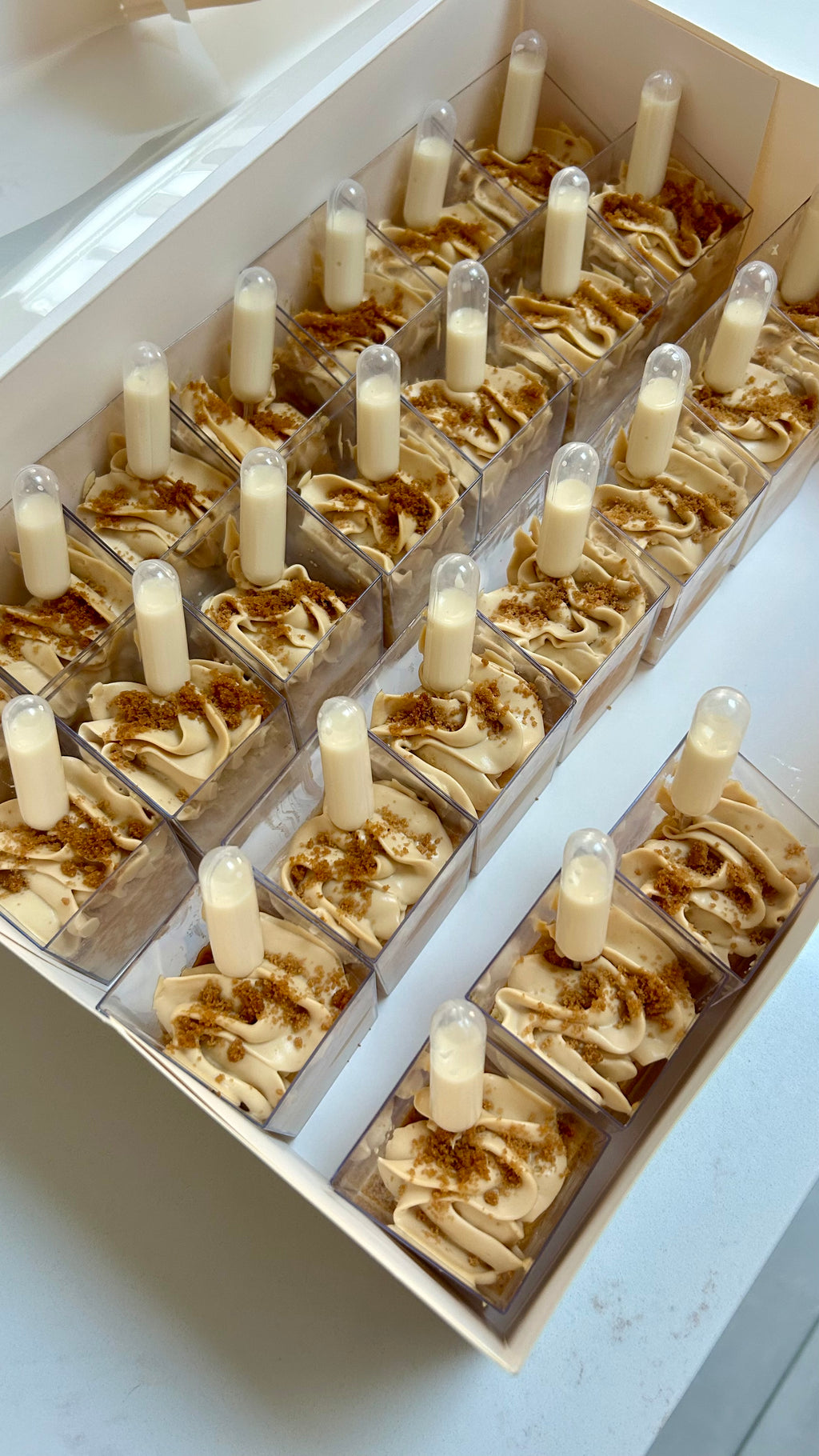 Milk Cake Square Cups