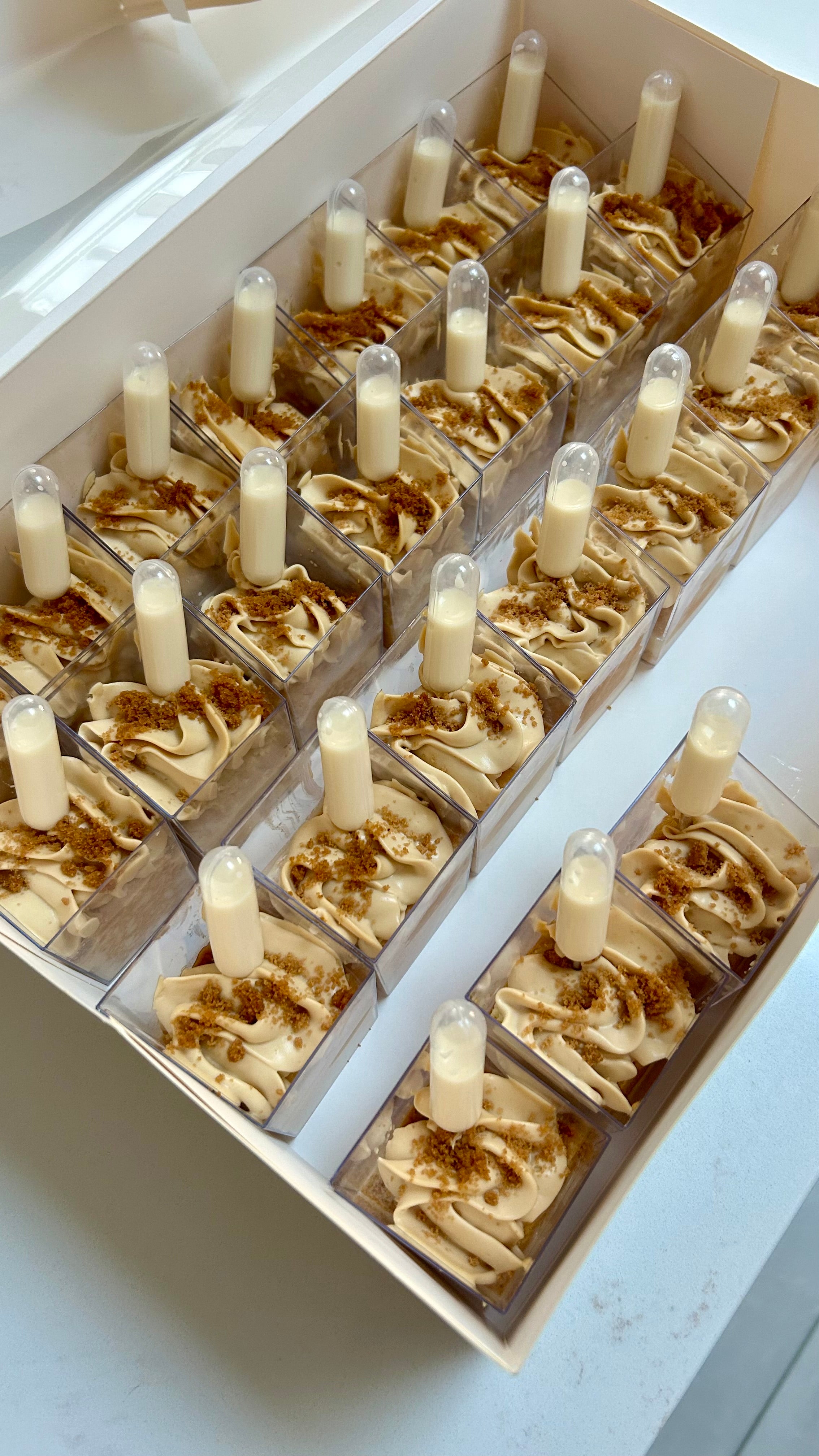 Milk Cake Square Cups