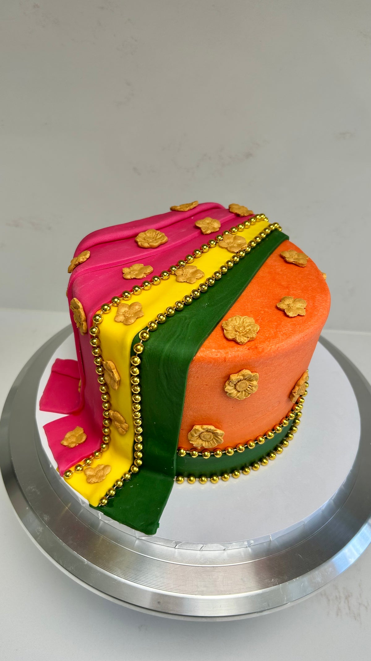 Draped in Mehndi Cake