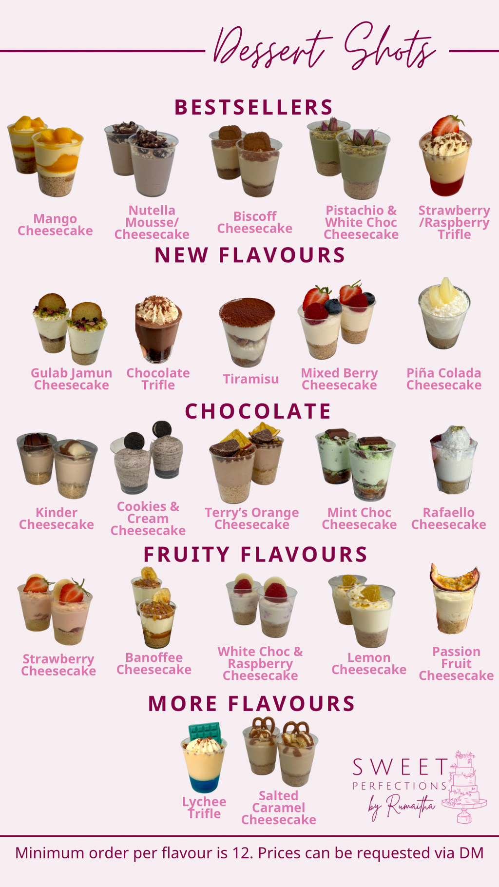 Dessert Cup Favours